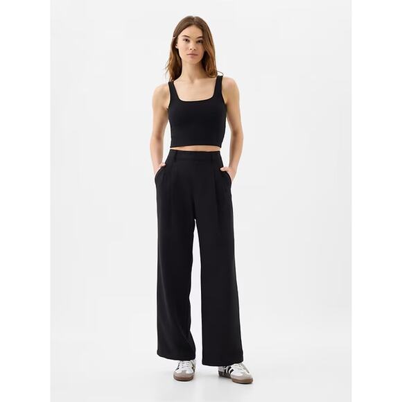 GAP Women’s Black High Rise Wide-Leg Dress Pants Size 6 Work Career Office $60 - Picture 1 of 6